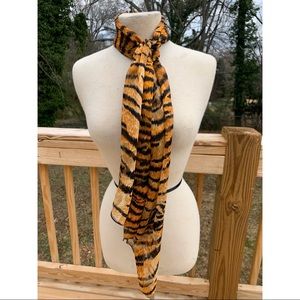 Tiger Print Neck Scarf
